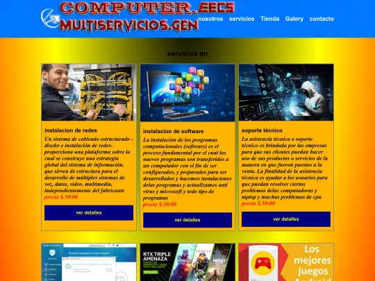 pagina web grupal/servicios screenshot