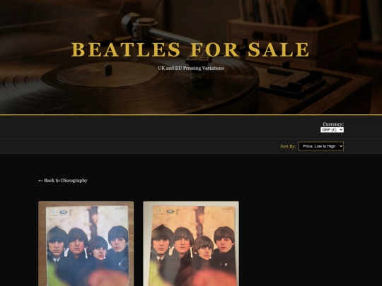 beatles-for-sale screenshot