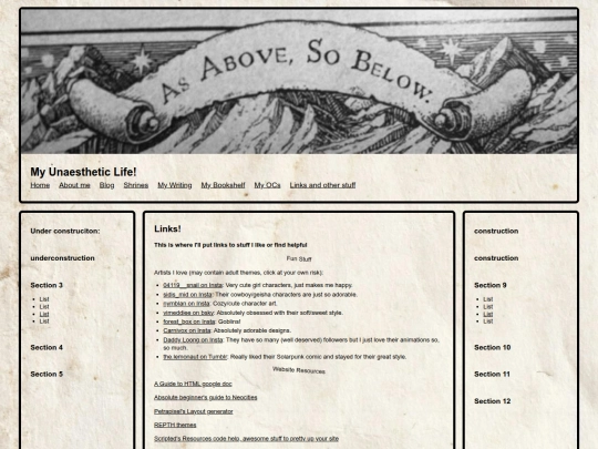 links screenshot