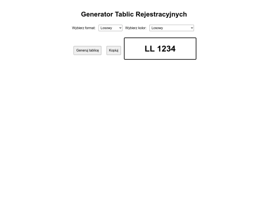 licenseplate-generator screenshot