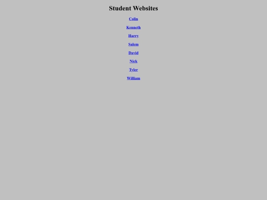 studentwebsites screenshot