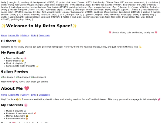 Junes-retro-corner screenshot
