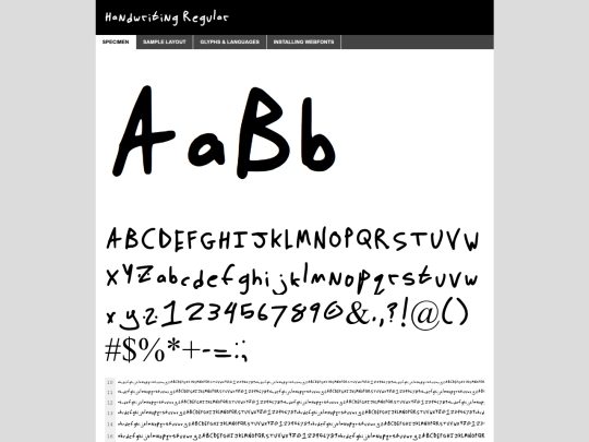 hadnwriting/handwriting-regular-demo screenshot