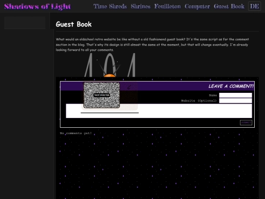 en/guestbook screenshot