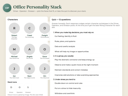 office_personality_test screenshot