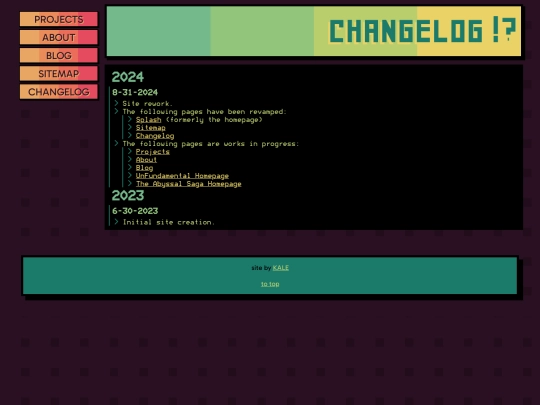 changelog screenshot