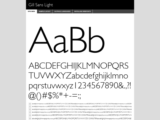 gill_sans_light-demo screenshot