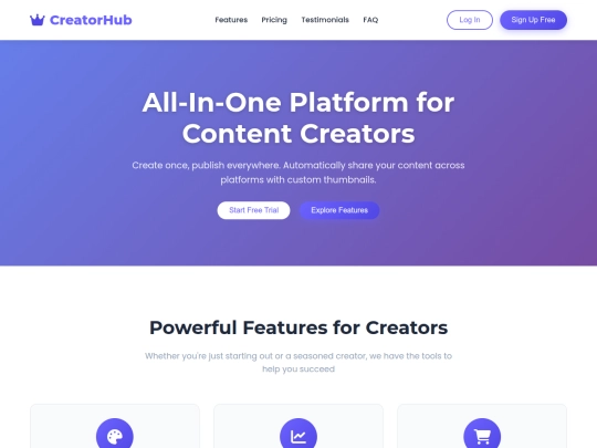 Creatorhub screenshot