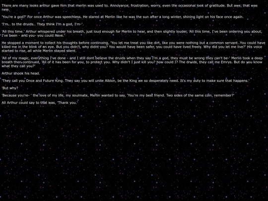 fanfic archive/merlinbbc/handsthatflungstarsintospace screenshot