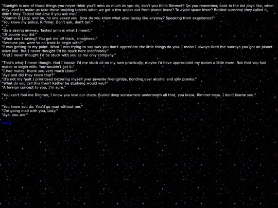 fanfic archive/red dwarf/drunkenduologues screenshot