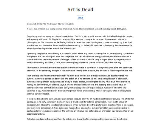 Essay Entries/Artisdead screenshot