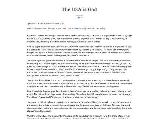Essay Entries/USA screenshot