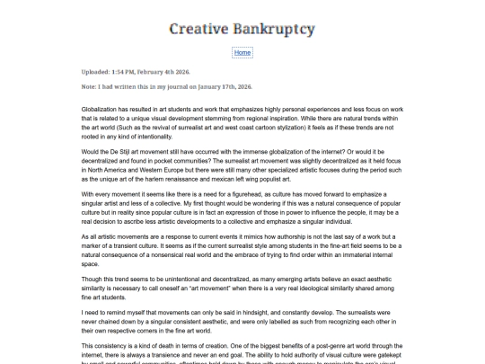 Essay Entries/bankruptcy screenshot