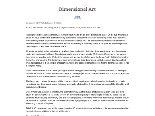 Essay Entries/dimensions screenshot