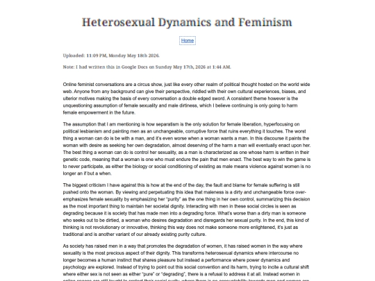 Essay Entries/heterosexuality screenshot