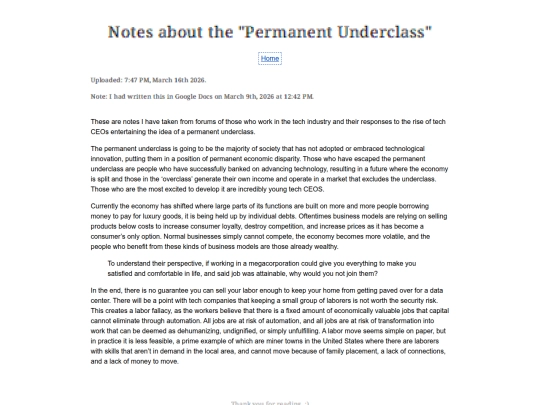 Essay Entries/permanentunderclass screenshot