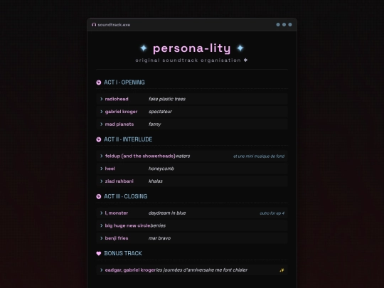 soundtrack screenshot