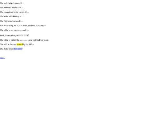 textformattingleft screenshot