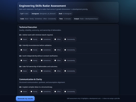 assessment screenshot