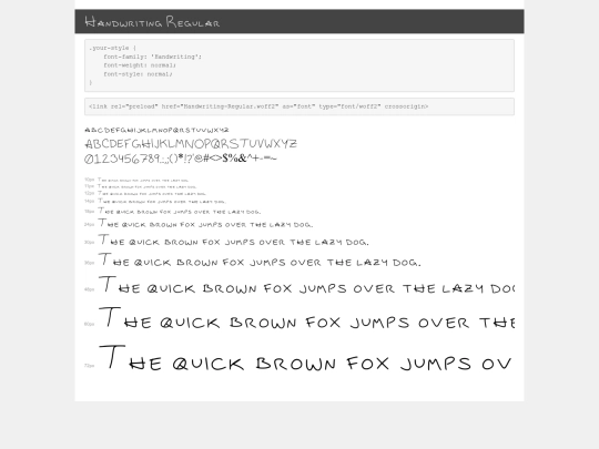 font/demo screenshot