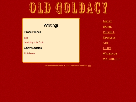 writings screenshot