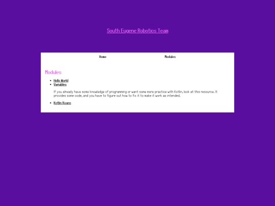 modules screenshot