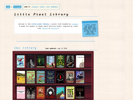 cliques/library screenshot