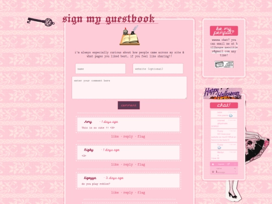 guestbook screenshot