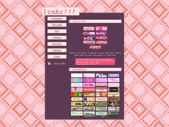 links screenshot
