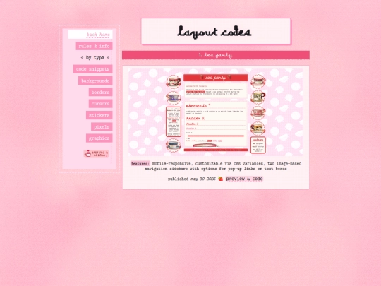 materials/layouts screenshot