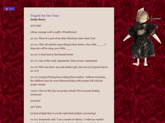 museum/poetry/tragedy screenshot