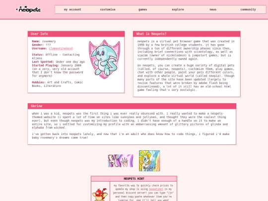 shrines/neopets screenshot