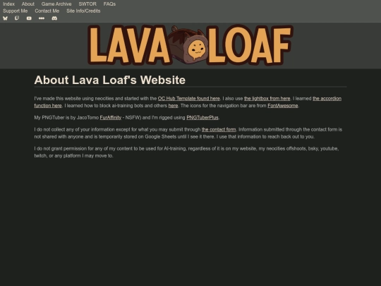 site-info screenshot
