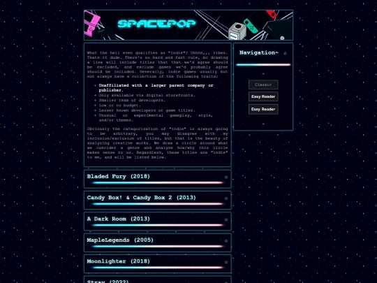 Reviews/Indie screenshot