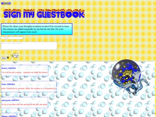 guestbook screenshot
