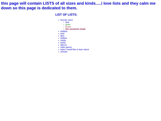lists screenshot