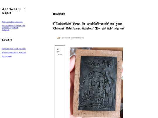 codex/log/wachstafel screenshot