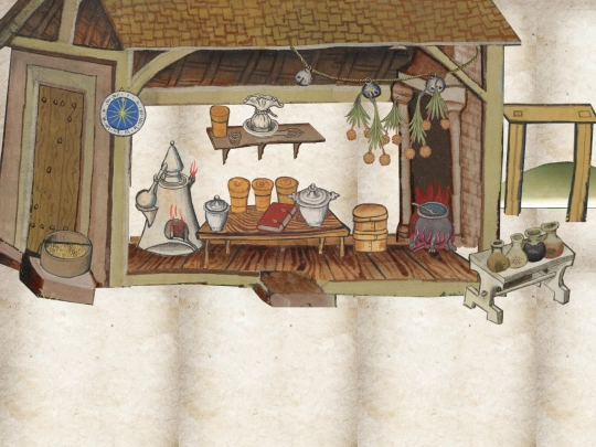 monastery/churchyard/apothecary screenshot