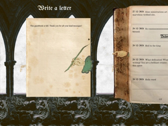 monastery/inn/guestbook screenshot