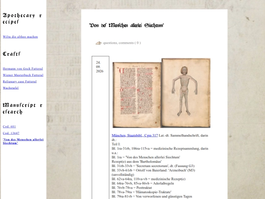 monastery/workshop/logbook/von-des-menschen-allerlei-siechtum screenshot