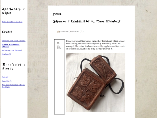 monastery/workshop/logbook/wienermusterbuch-futteral screenshot
