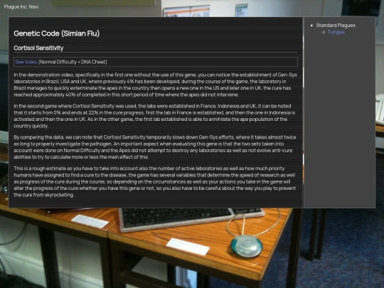 Plagues/Genetic_Code_Simian_Flu screenshot