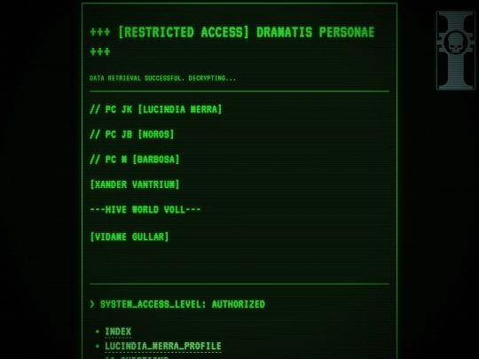 dramatis_personae screenshot