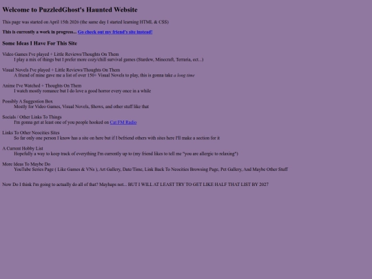 Website Items screenshot