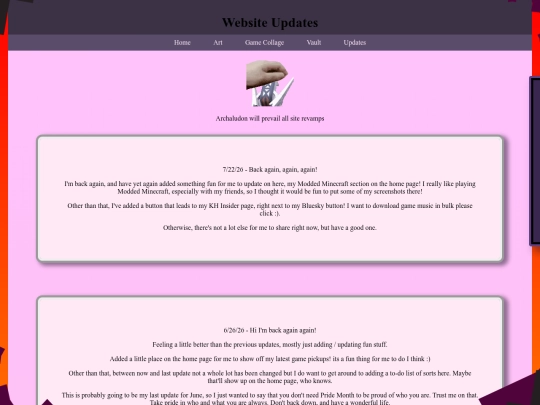 updates screenshot