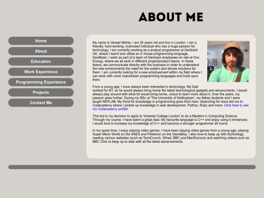 about-me screenshot