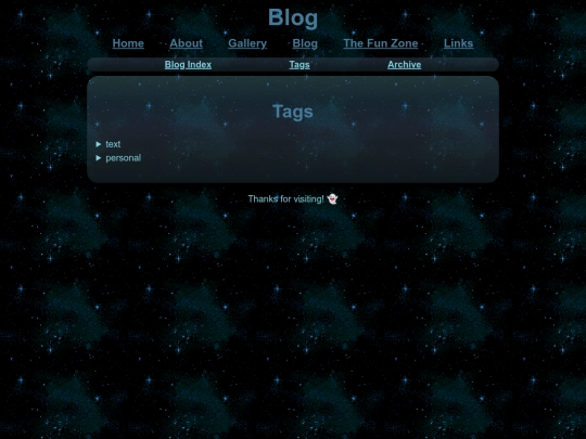 blog/tags screenshot