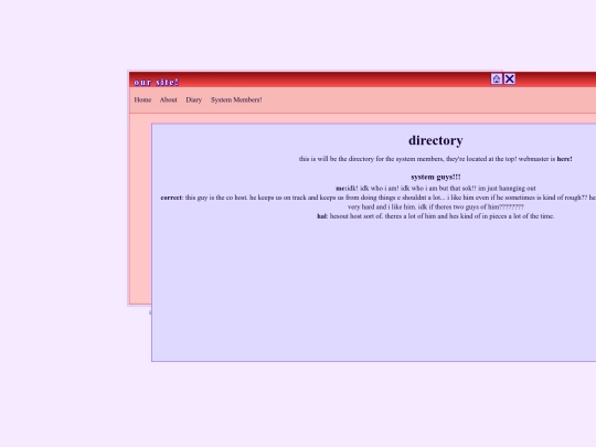 system members/directory screenshot