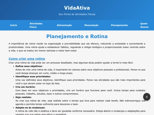 projeto/rotina screenshot