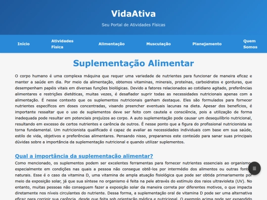 projeto/suplementacao screenshot